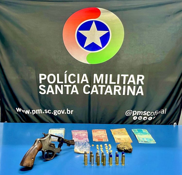 HOMEM É PRESO POR TRÁFICO DE DROGAS E POSSE ILEGAL DE ARMAS